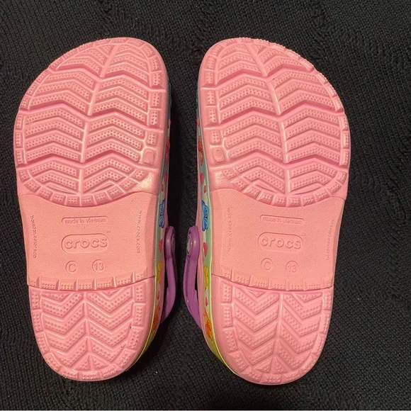 Like new! Pink butterfly crocs size 13 Light up! - Picture 5 of 5